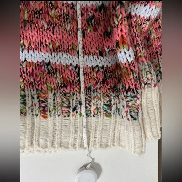 Anthropologie Kahlo Chunky Striped Jumper Sweater Alpaca Wool Blend Size Medium - Picture 11 of 11